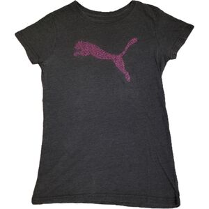Puma Gray and Pink Short Sleeve Tee